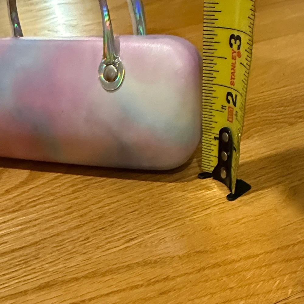 Iridescent Pastel Cat-Handle Kids Sunglasses Case - Pink & Lavender